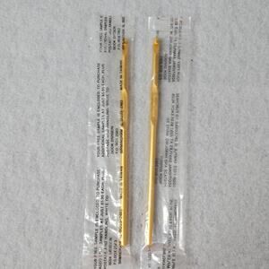 2 Oxmoor House Crochet Hooks Size G 14KT Gold Plate